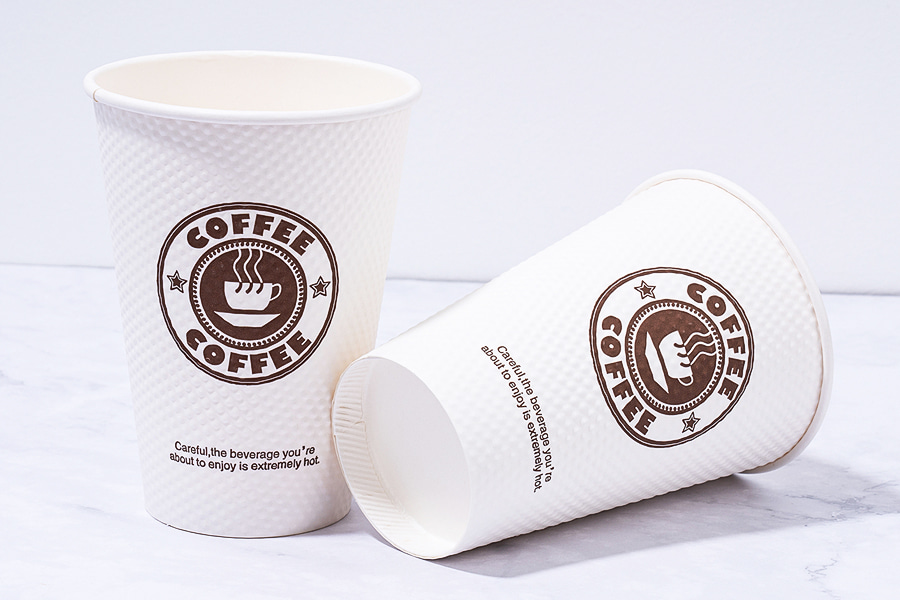Reliëf/gestippelde dubbelwandige cups