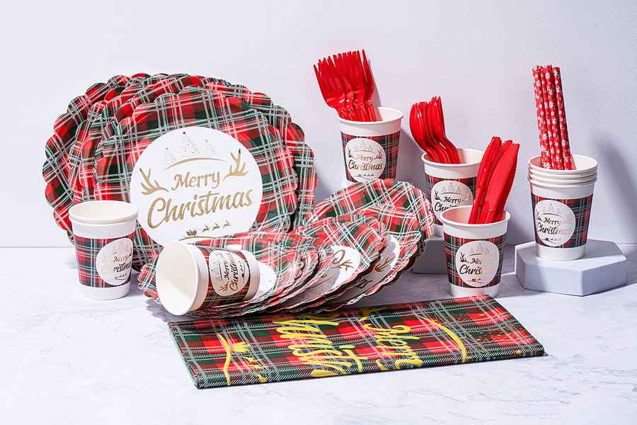 Kerstcatering papiersets